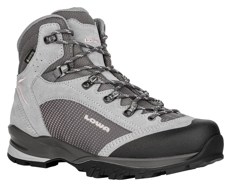 Lowa Wanderschuhe Tucana GTX (Trekking, Spaltleder-Textil) grau/koralle Damen